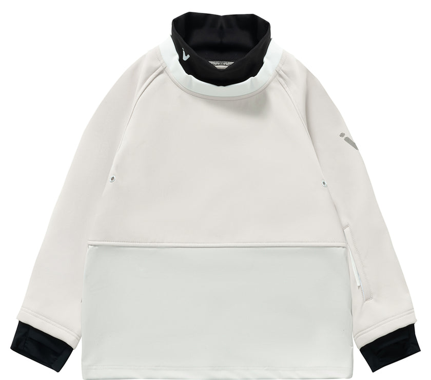 Vector Snow White Turtleneck Snow Crew Mid-Layer Sweatshirt - Unisex