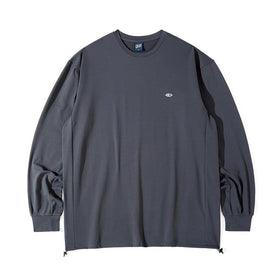 Blue Drawstring Training Unisex Long Sleeve T-shirt