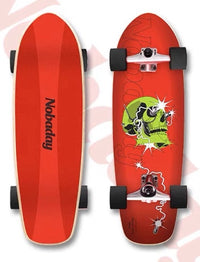 Nobaday 32 Inch Surf Skateboard - Seek Skull