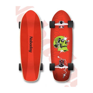 Nobaday 32 Inch Surf Skateboard - Seek Skull