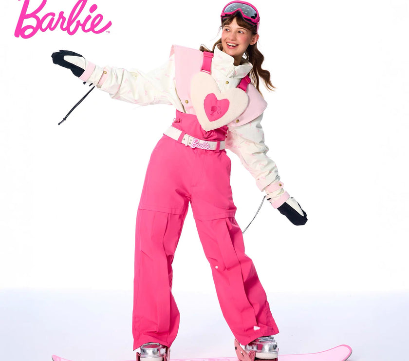 BCG Barbie Limited Edition Pink Heart Ski Bibs