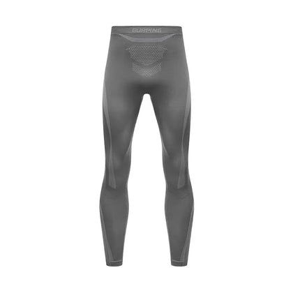 Surpine Men Dark Grey Merino Wool Base Layer Pants