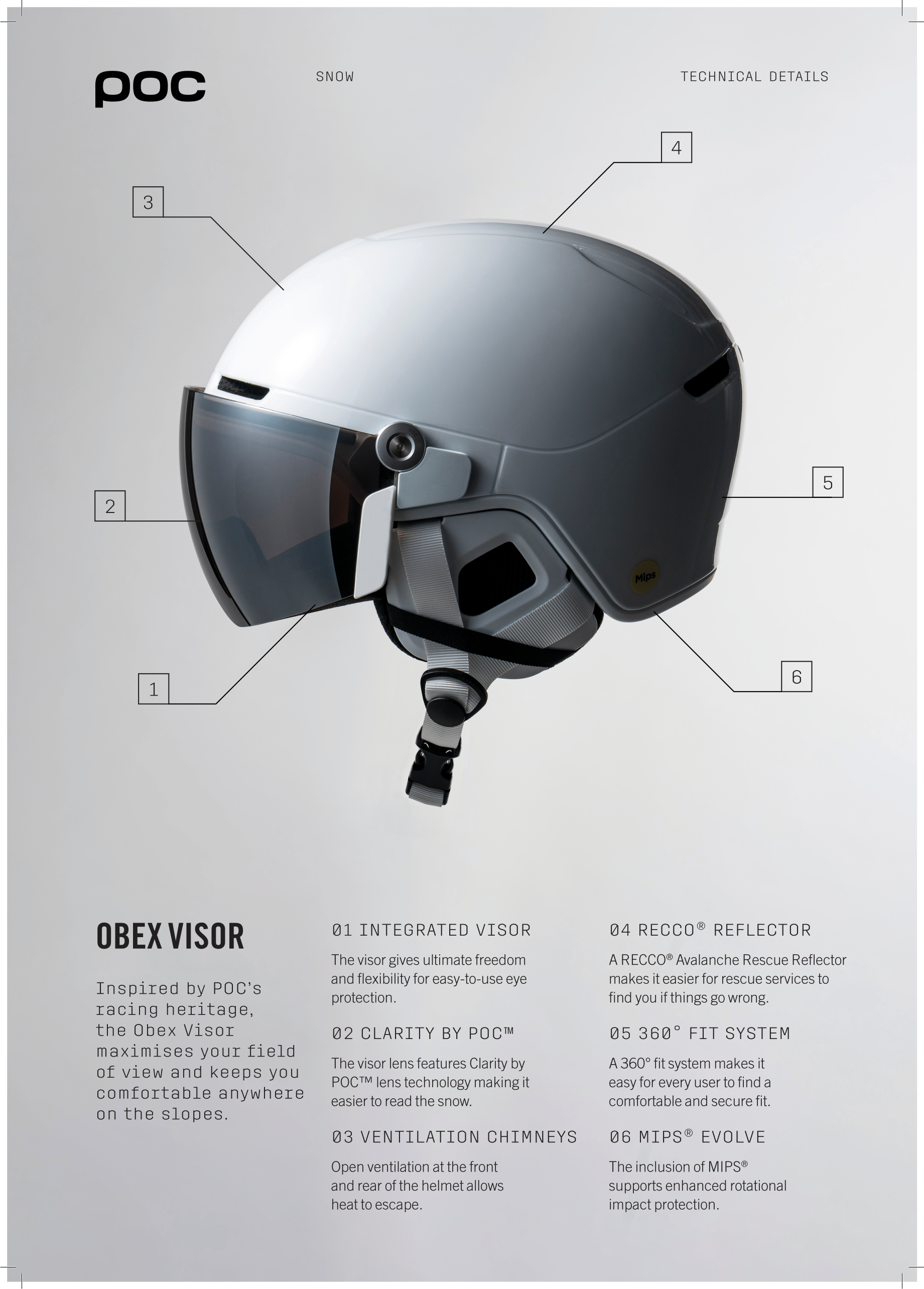 Poc Obex Visor Ski Helmet 2026