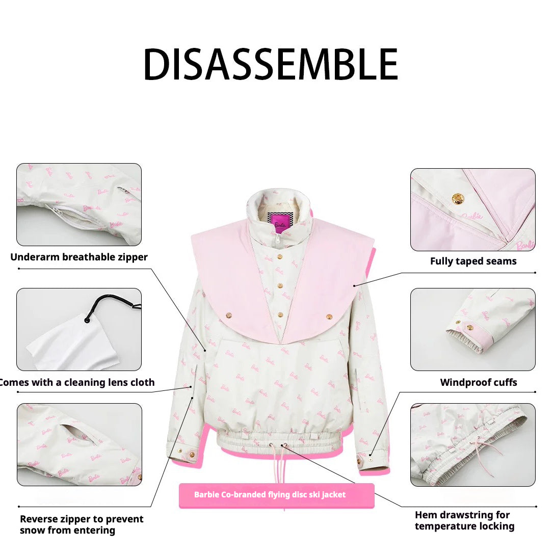 BCG Barbie Limited Edition Pink Heart Ski Jacket