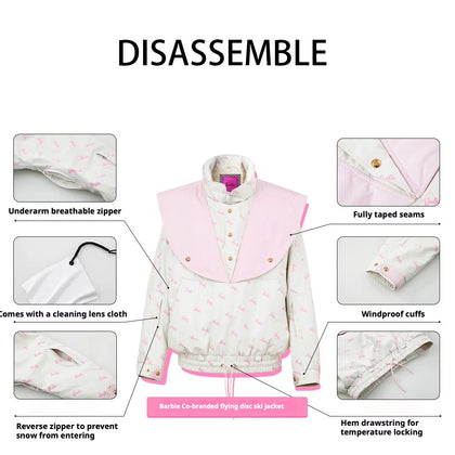 BCG Barbie Limited Edition Pink Heart Ski Jacket