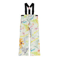Vector Pastel Doodle Land Kids' Graffiti Bib Pants