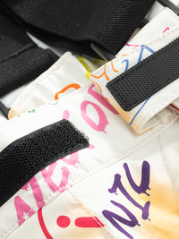 Vector Pastel Doodle Land Kids' Graffiti Bib Pants