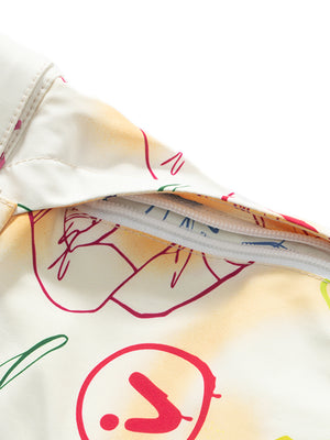 Vector Pastel Doodle Land Kids' Graffiti Bib Pants