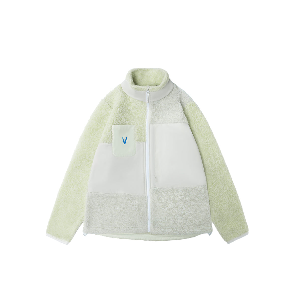 Vector Sand White Kids' Patch Darn Fleece Jacket
