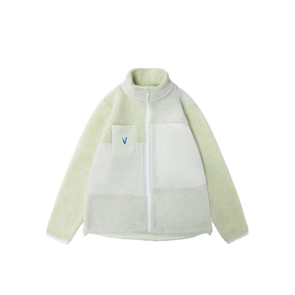Vector Sand White Kids' Patch Darn Fleece Jacket