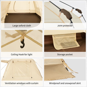 Naturehike Upf 50+ Ango Pop Up Tent For 4 Men (With Hall Pole)