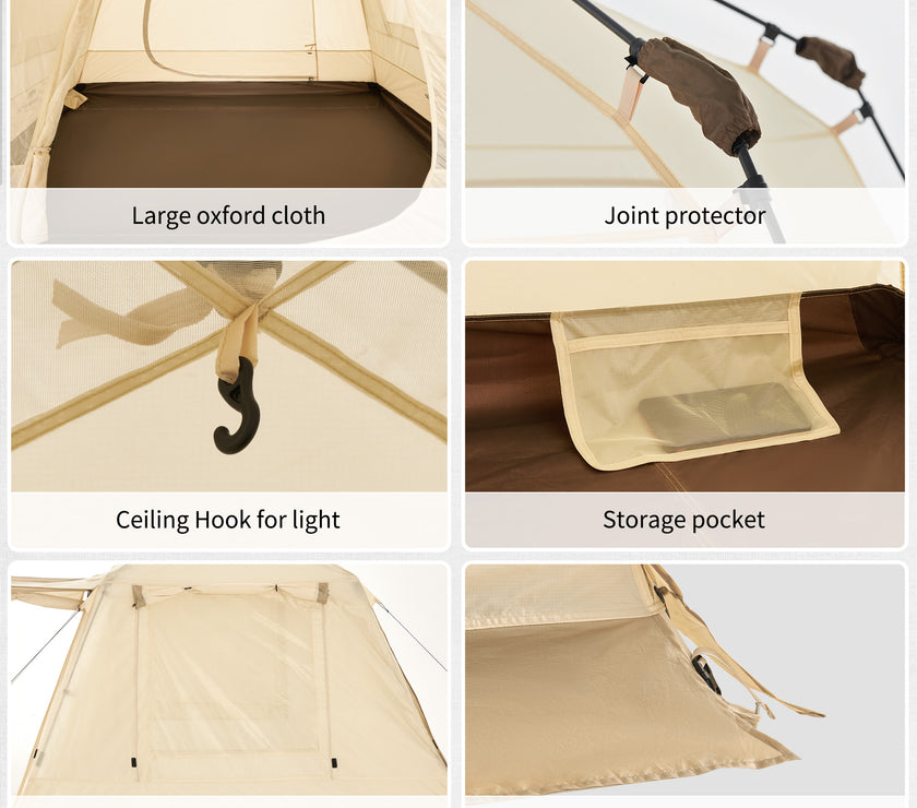 Naturehike Upf 50+ Ango Pop Up Tent For 4 Men (With Hall Pole)