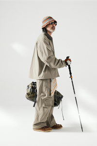 Blue Large Pocket Lapel Jacket