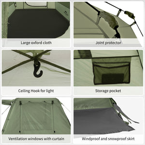 Naturehike Upf 50+ Ango Pop Up Tent For 4 Men (With Hall Pole)