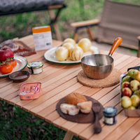 Naturehike Outdoor Folding Egg Roll Table Wood