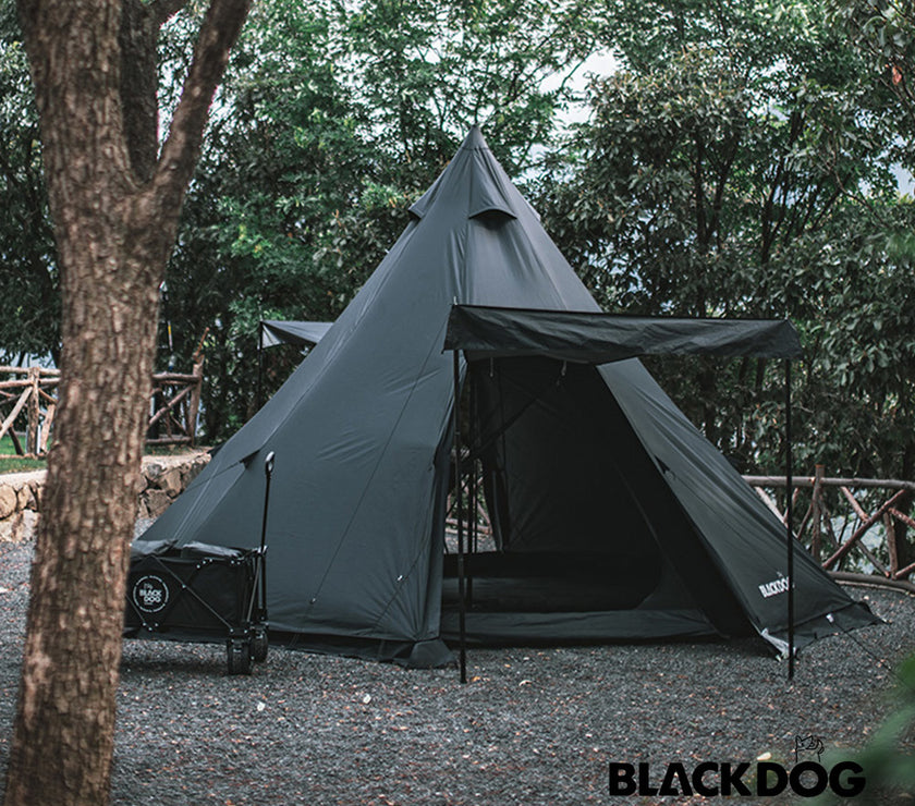 Black Dog Full Black Pyramid Tent