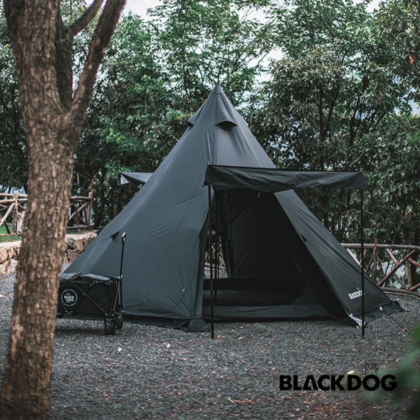 Black Dog Full Black Pyramid Tent