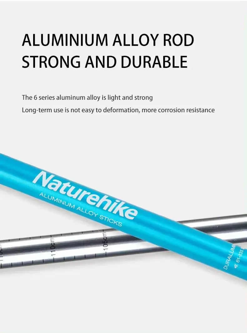 Naturehike Qing Xue Base Three-Section 6061 Aluminum Alloy Trekking Pole (2026)
