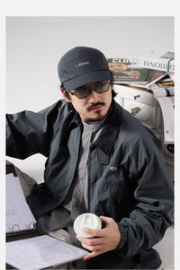 Blue Large Pocket Lapel Jacket