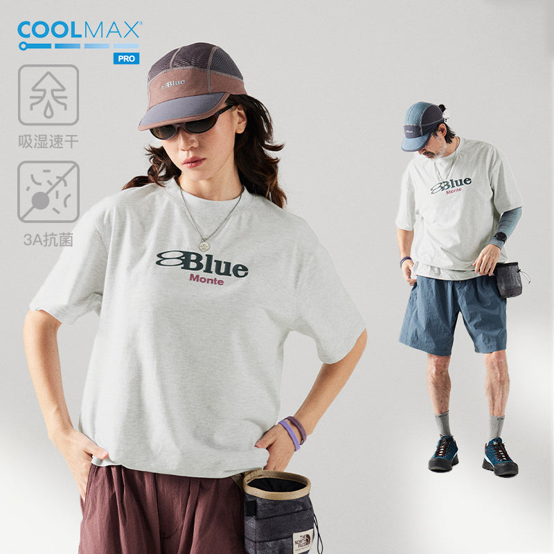 Blue Monte Logo Print Men's Short-Sleeved Round-Neck T-Shirt