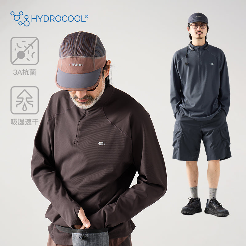 Blue Monte Stand-Up Collar Waffle Men's Training Long Sleeve T-Shirt