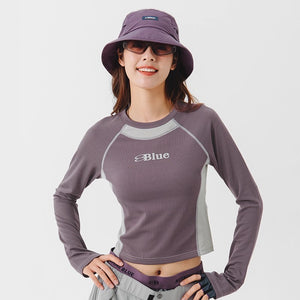 Blue Logo Long Sleeve T-Shirt