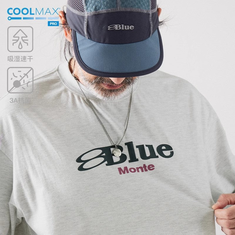 Blue Monte Logo Print Men's Short-Sleeved Round-Neck T-Shirt