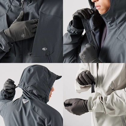 Blue Structured Soft-Shell Hooded Jacket