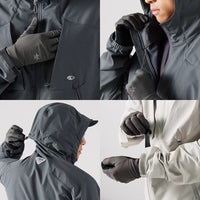 Blue Structured Soft-Shell Hooded Jacket