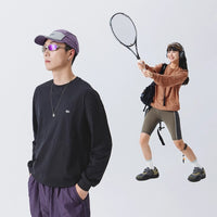 Blue Drawstring Training Unisex Long Sleeve T-shirt