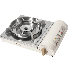 Mobi Garden JY Portable Gas Stove 2.8 – slim rectangular butane cassette stove with fold-out pot support.