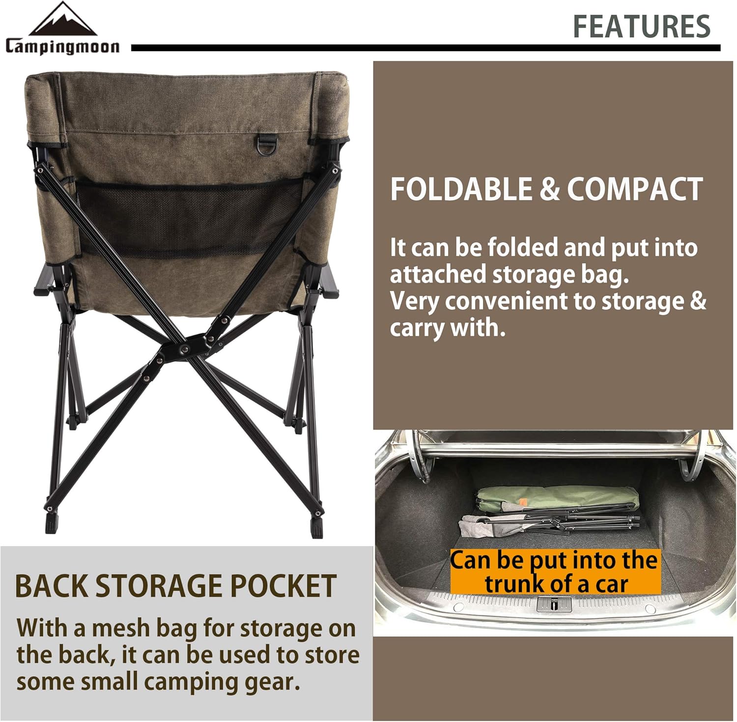 Camping Moon Foldable Low Camping Chair 2026
