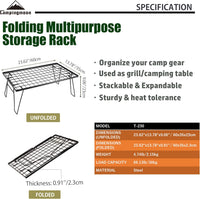 Camping Moon T-230-2T Foldable Multipurpose Stacking Storage Rack 2026