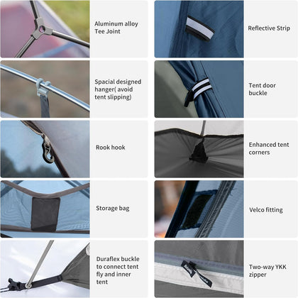 Naturehike Cloud Up 2 Person Tent - Navy