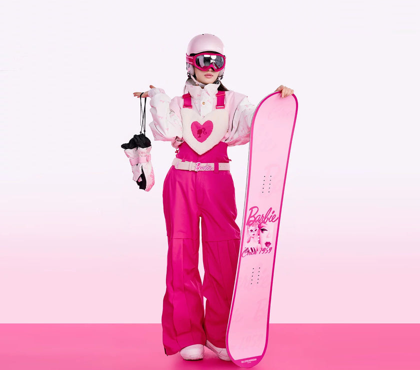 BCG Barbie Limited Edition Pink Heart Ski Bibs