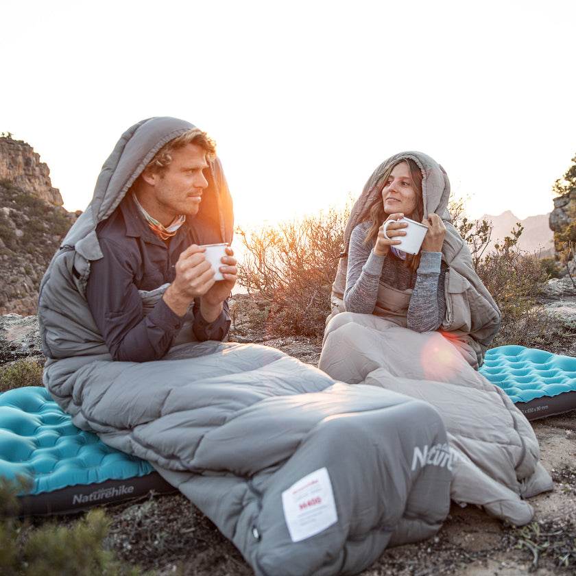 Naturehike Warmy Square With Hat Warming Cotton Sleeping Bag M400 Green