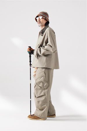 Blue Large Pocket Lapel Jacket