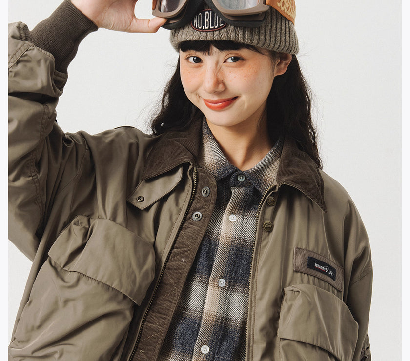 Blue Vintage Flight Jacket