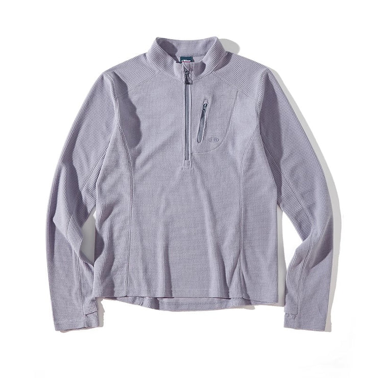 Blue Checkered Fleece Half-Zip Sweater