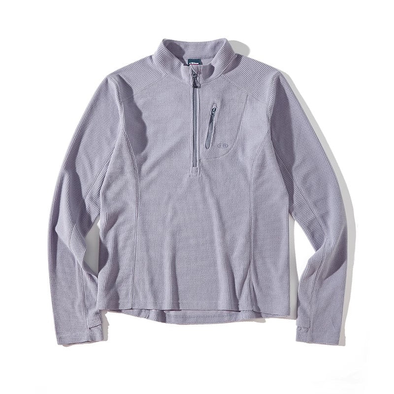 Blue Checkered Fleece Half-Zip Sweater