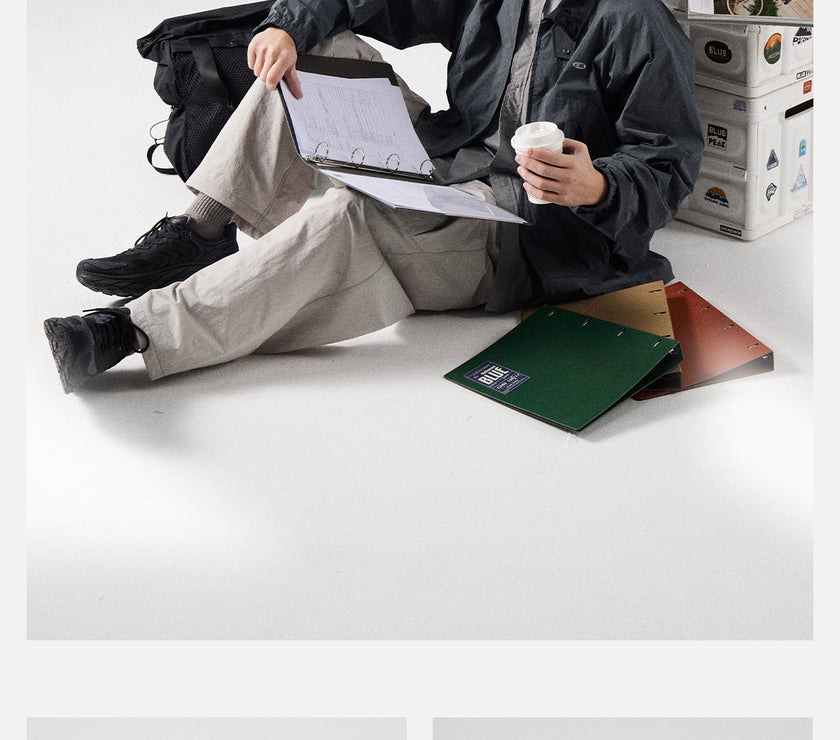 Blue Large Pocket Lapel Jacket