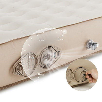 Matelas gonflable surélevé en PVC à pompe intégrée Naturehike (taille double)