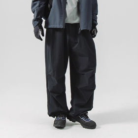 Blue Tooling Casual Parachute Pants