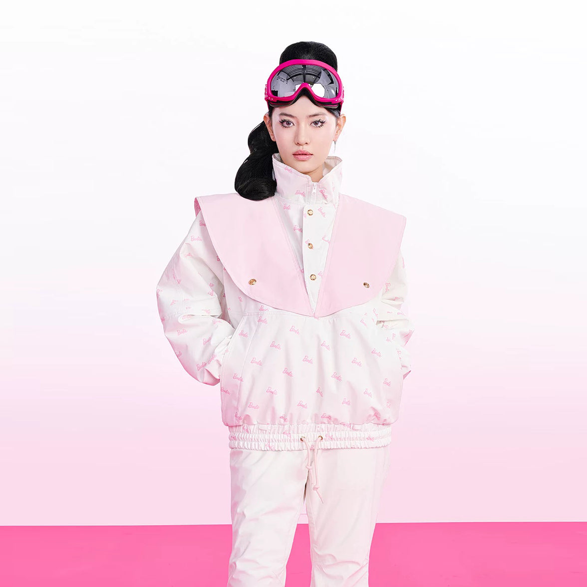 BCG Barbie Limited Edition Pink Heart Ski Jacket