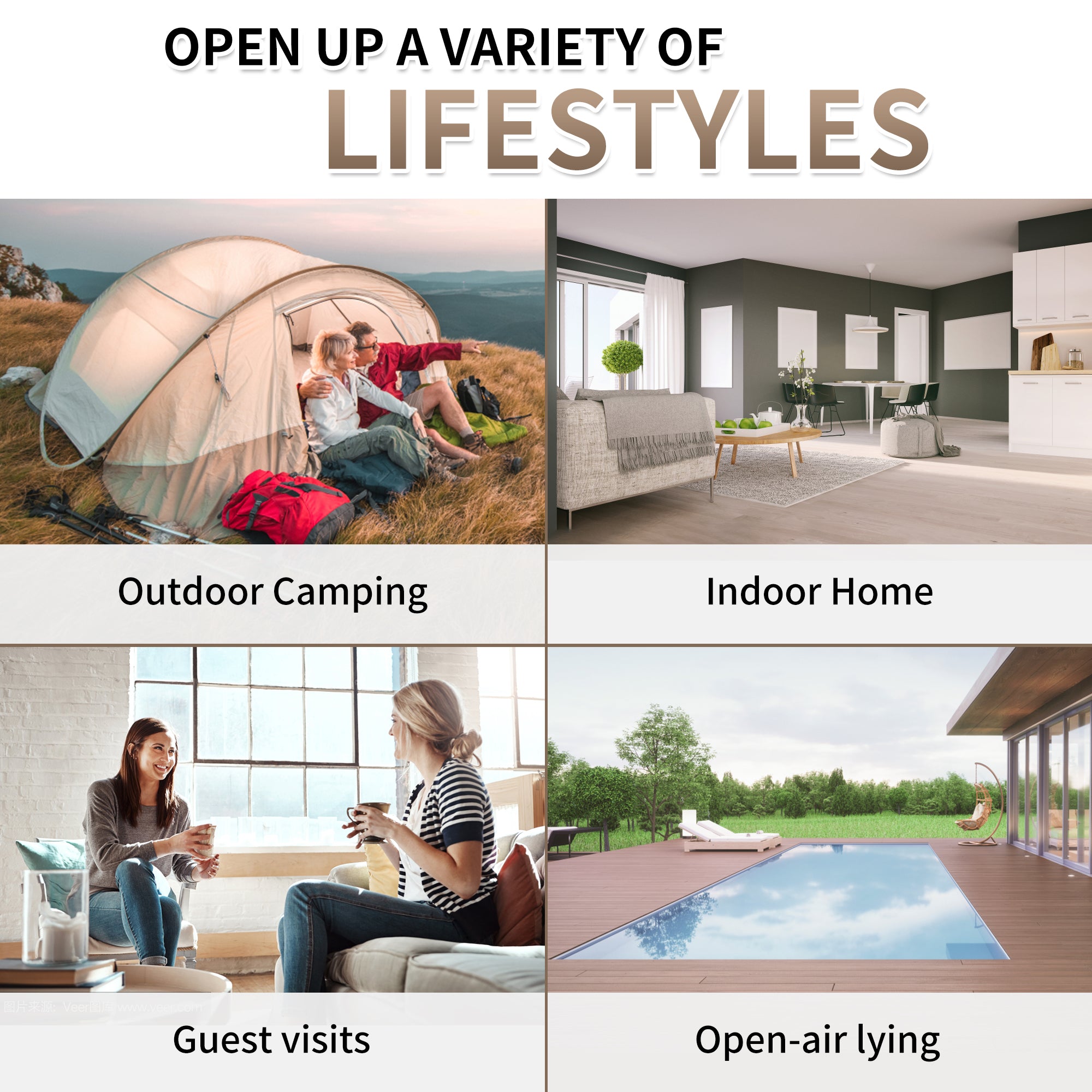 Naturehike Chenjing Built-In Pump Inflatable Bed Brown