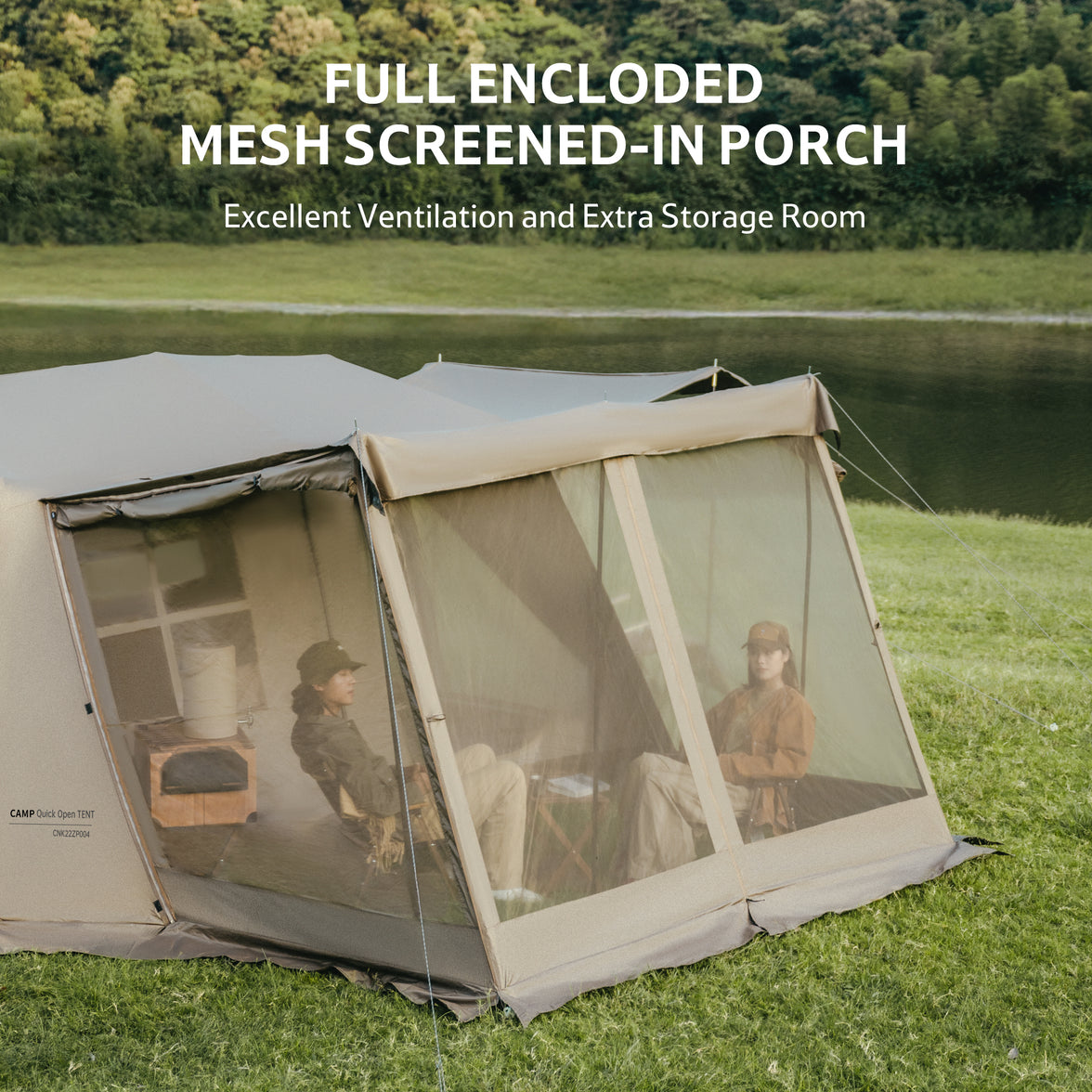 Naturehike Village 13 Gen 2 Quick Open Tent Brown/Tiblack(Ultimate Edition)