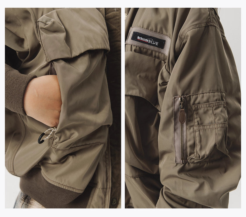 Blue Vintage Flight Jacket