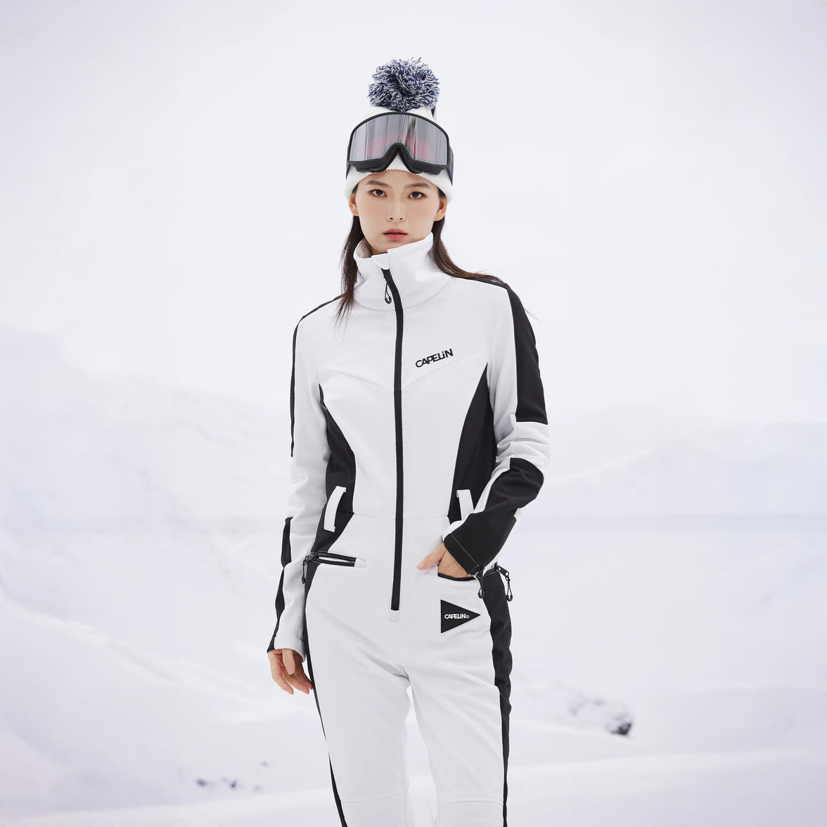 Capelin Moon Women's Ski Overall Suit White