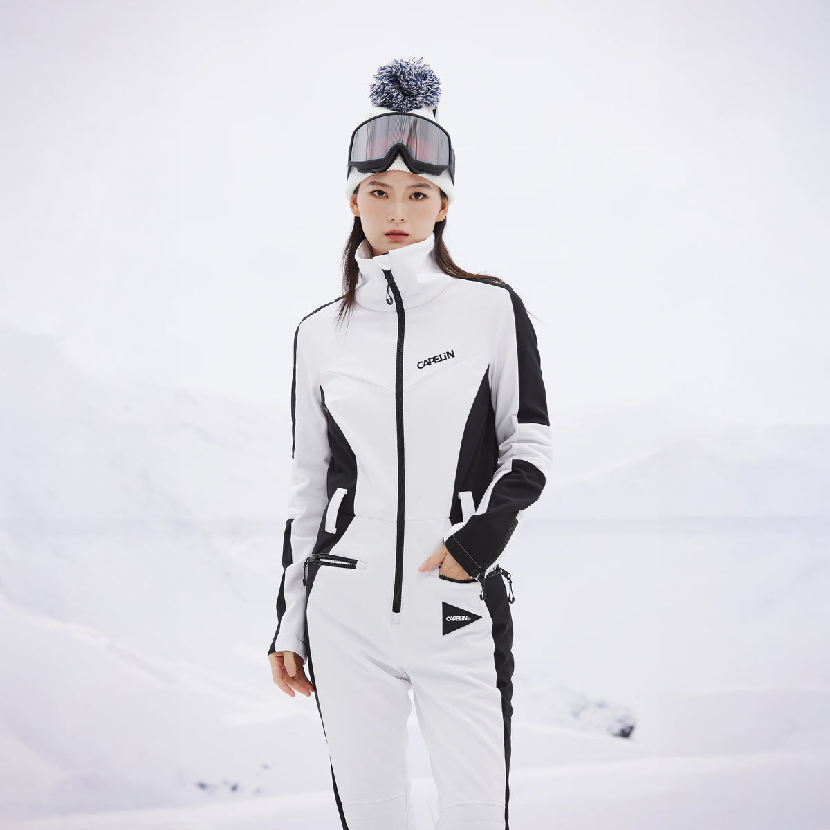 Capelin Moon Women's Ski Overall Suit White