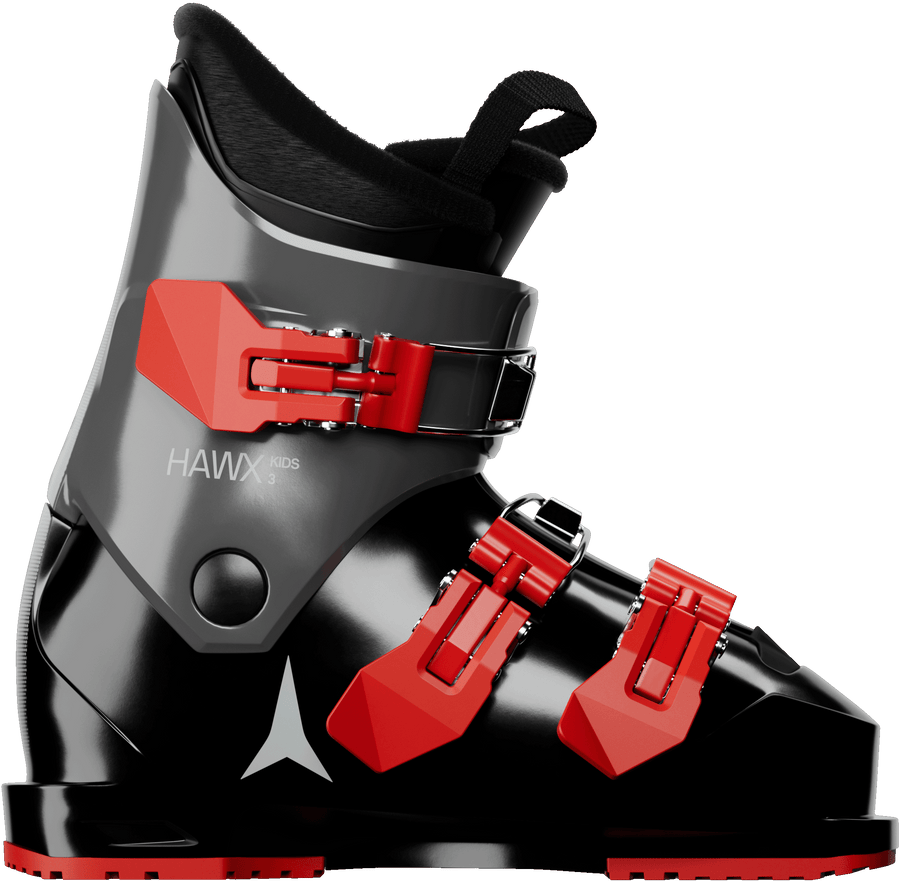 Atomic Hawx Kids 3 Ski Boots in Black / Limestone / Red — official Atomic product image